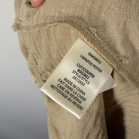 NWT Max Studio Safari Tab Sleeve Collar V-Neck tiered maxi dress - Picture 9 of 9